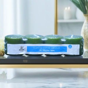 Scented Votive Candles – Pack of 4 | Smokeless & Slow-Burning | Mild Fragrance