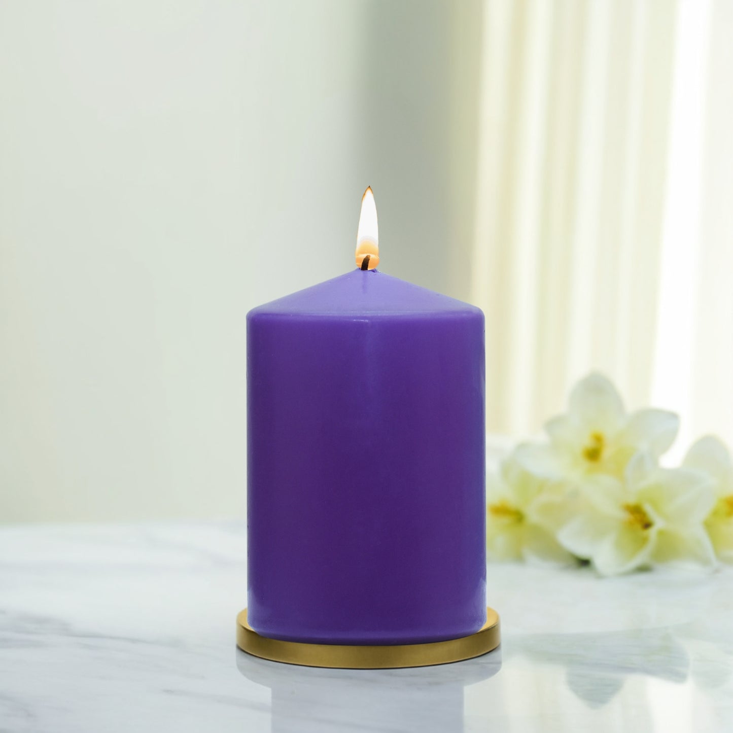 Unscented Church Pillar Candle – Pack of 1 (7x10cm), Refined Paraffin Wax