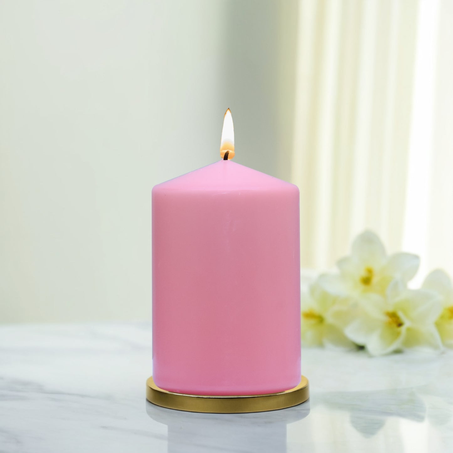 Unscented Church Pillar Candle – Pack of 1 (7x10cm), Refined Paraffin Wax