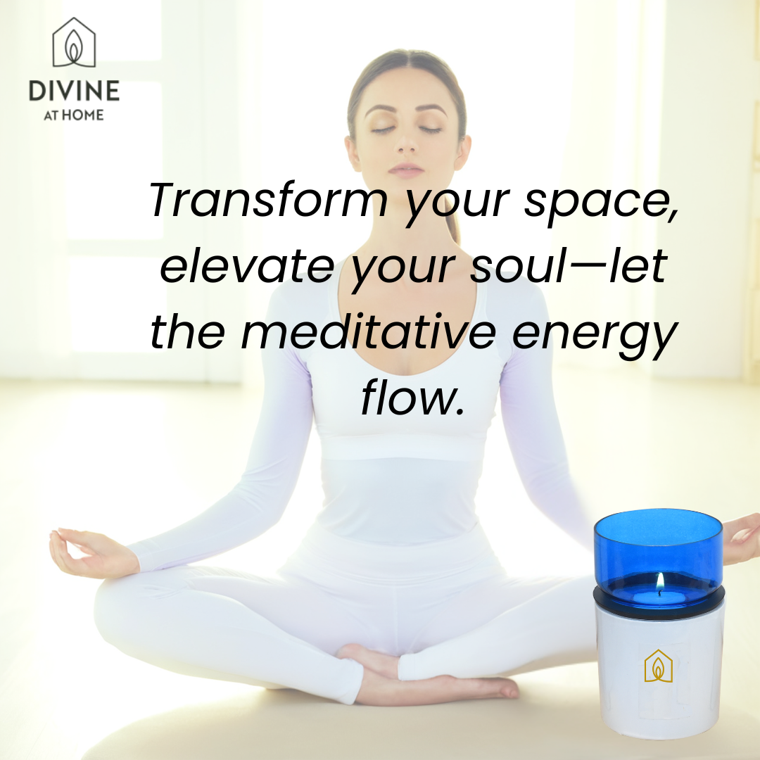 Divine at Home Non-distracting Unscented Meditation & Manifestation Candles – Elegant, Safe & Pure– 10 Candles & 1 Luxurious Holder