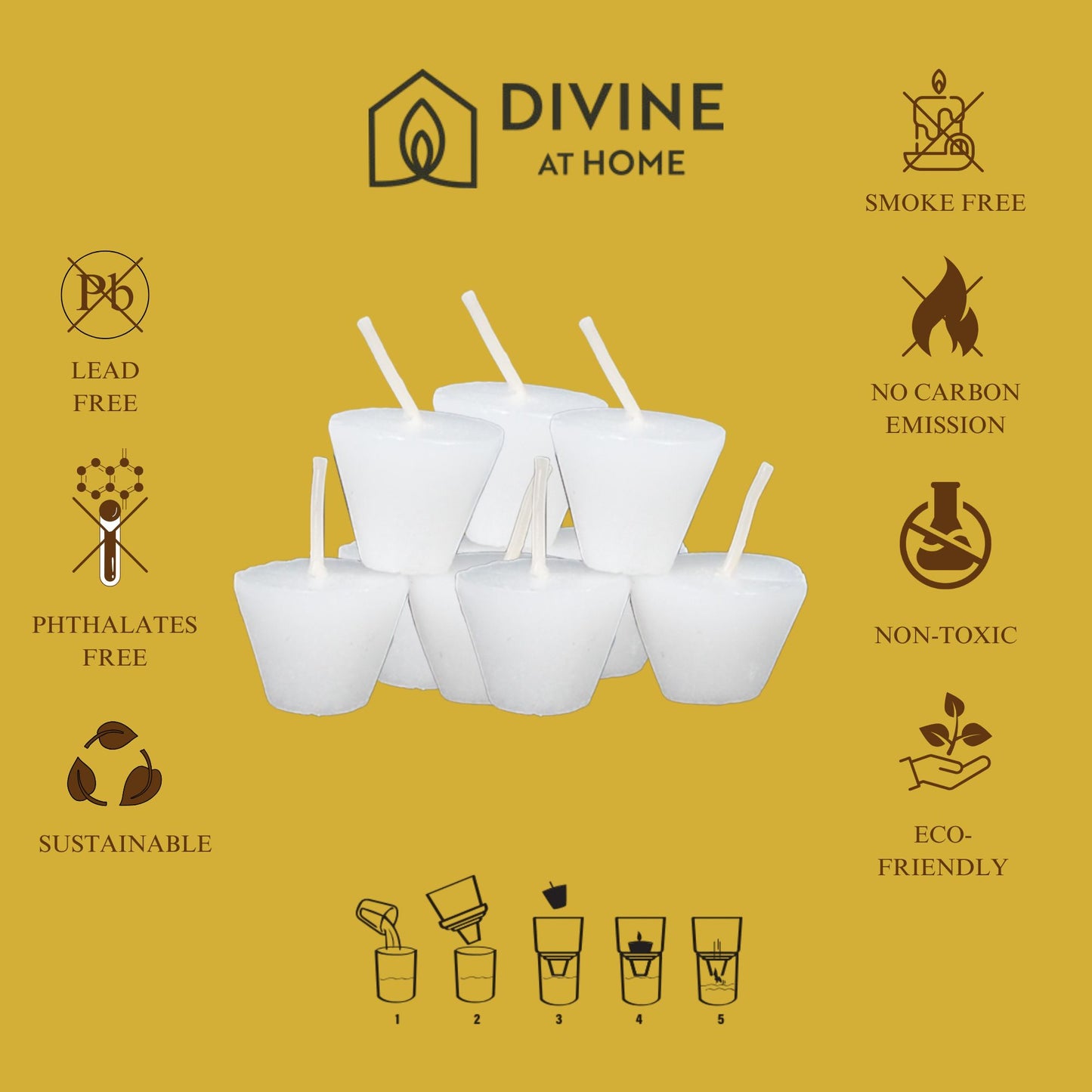 St. Michael's Refill Prayer Candles- Ideal for Home Prayers, Church & Meditation.