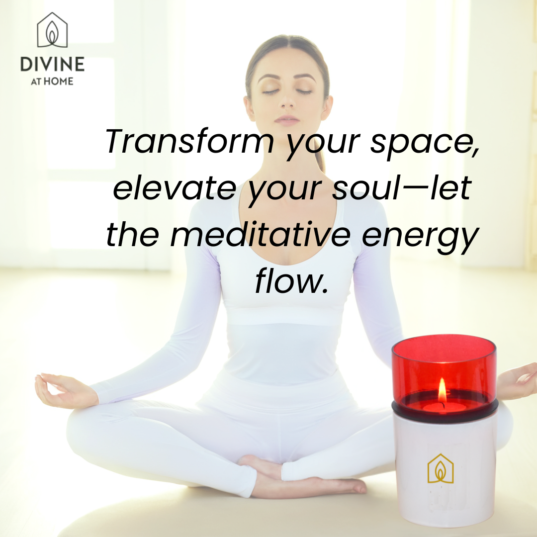 Divine at Home Non-distracting Unscented Meditation & Manifestation Candles – Elegant, Safe & Pure– 10 Candles & 1 Luxurious Holder