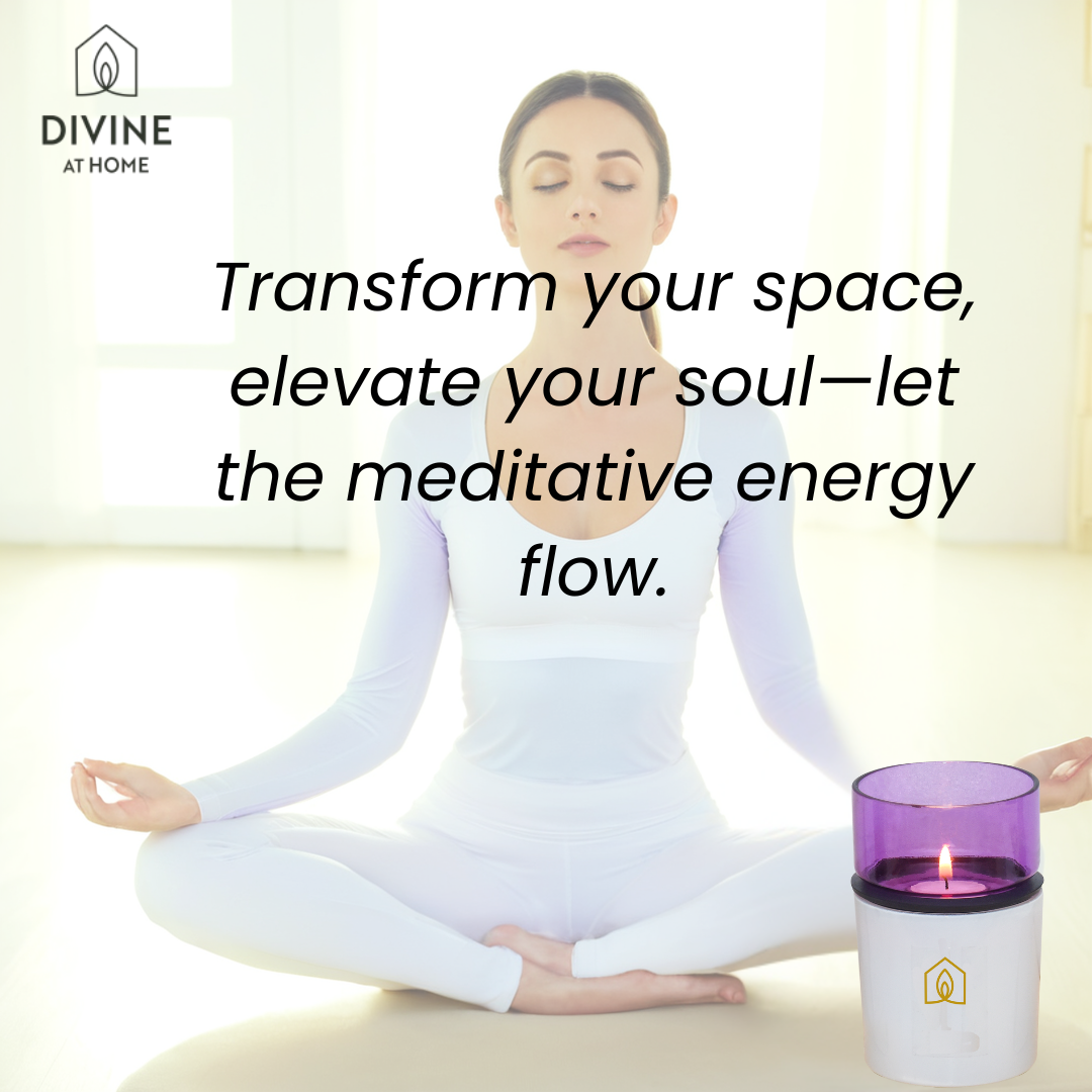 Divine at Home Non-distracting Unscented Meditation & Manifestation Candles – Elegant, Safe & Pure– 10 Candles & 1 Luxurious Holder