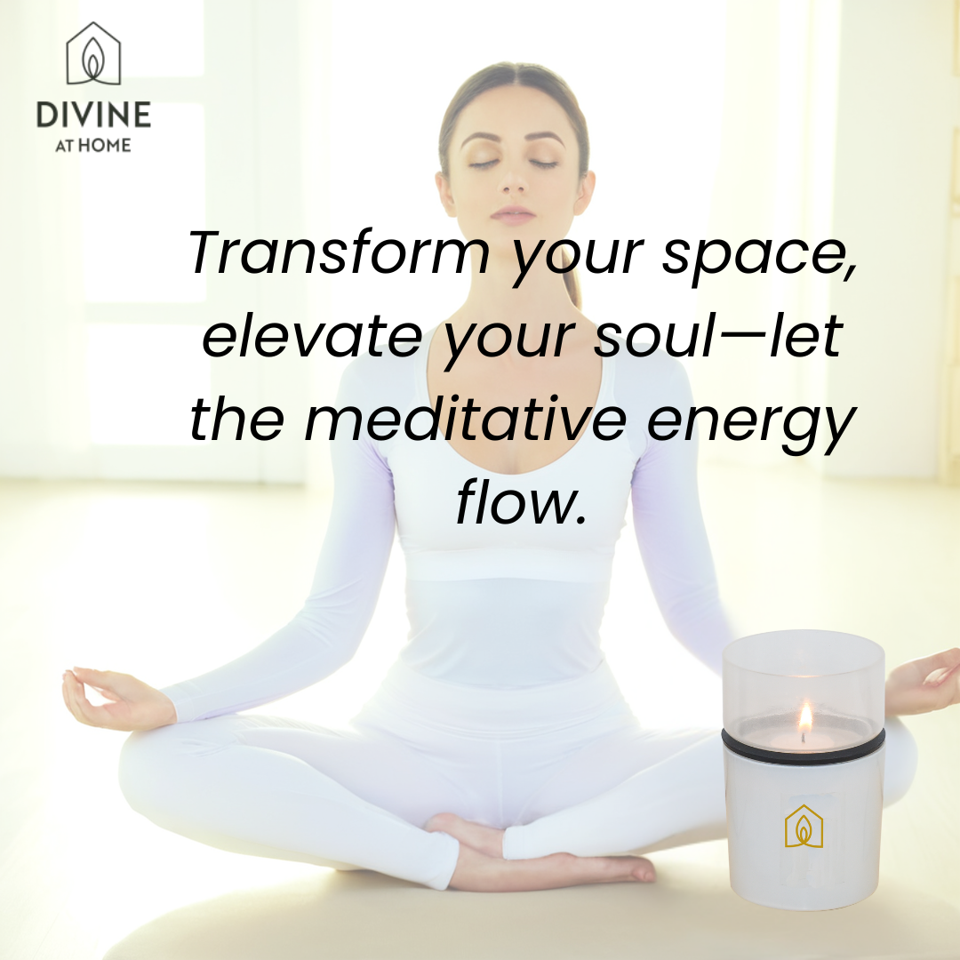 Divine at Home Non-distracting Unscented Meditation & Manifestation Candles – Elegant, Safe & Pure– 10 Candles & 1 Luxurious Holder