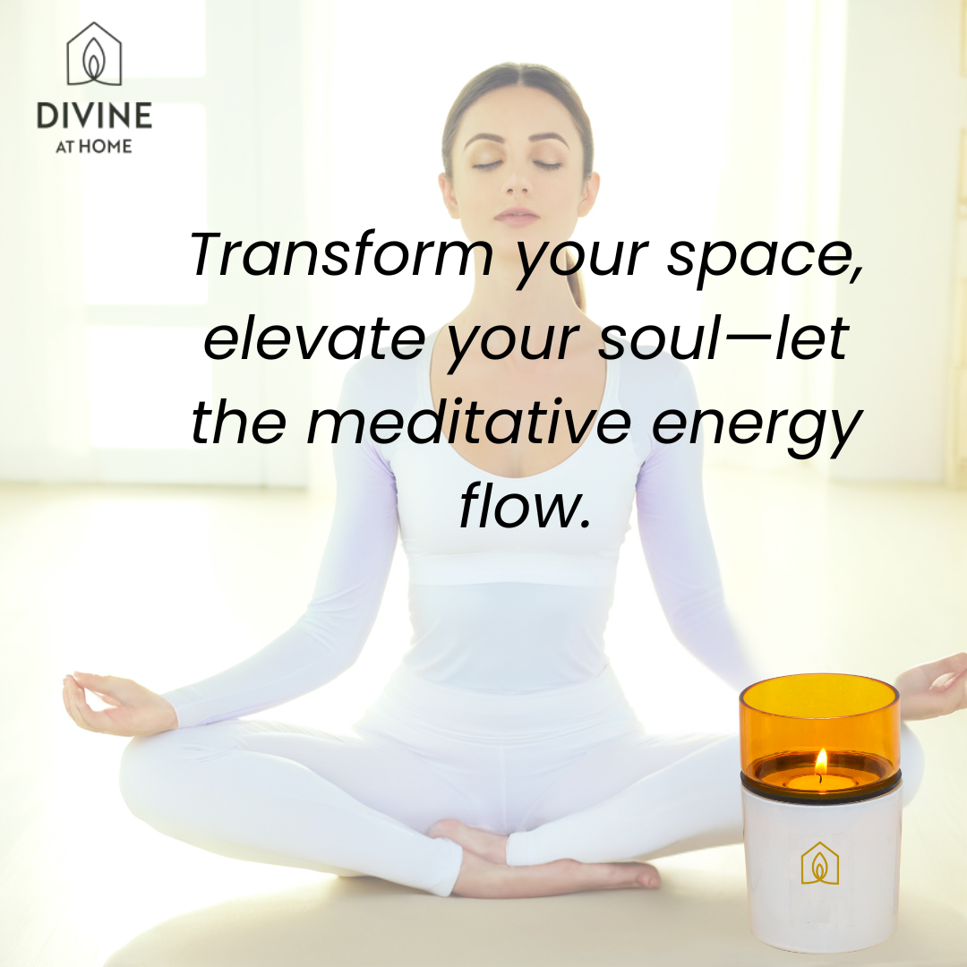Divine at Home Non-distracting Unscented Meditation & Manifestation Candles – Elegant, Safe & Pure– 10 Candles & 1 Luxurious Holder