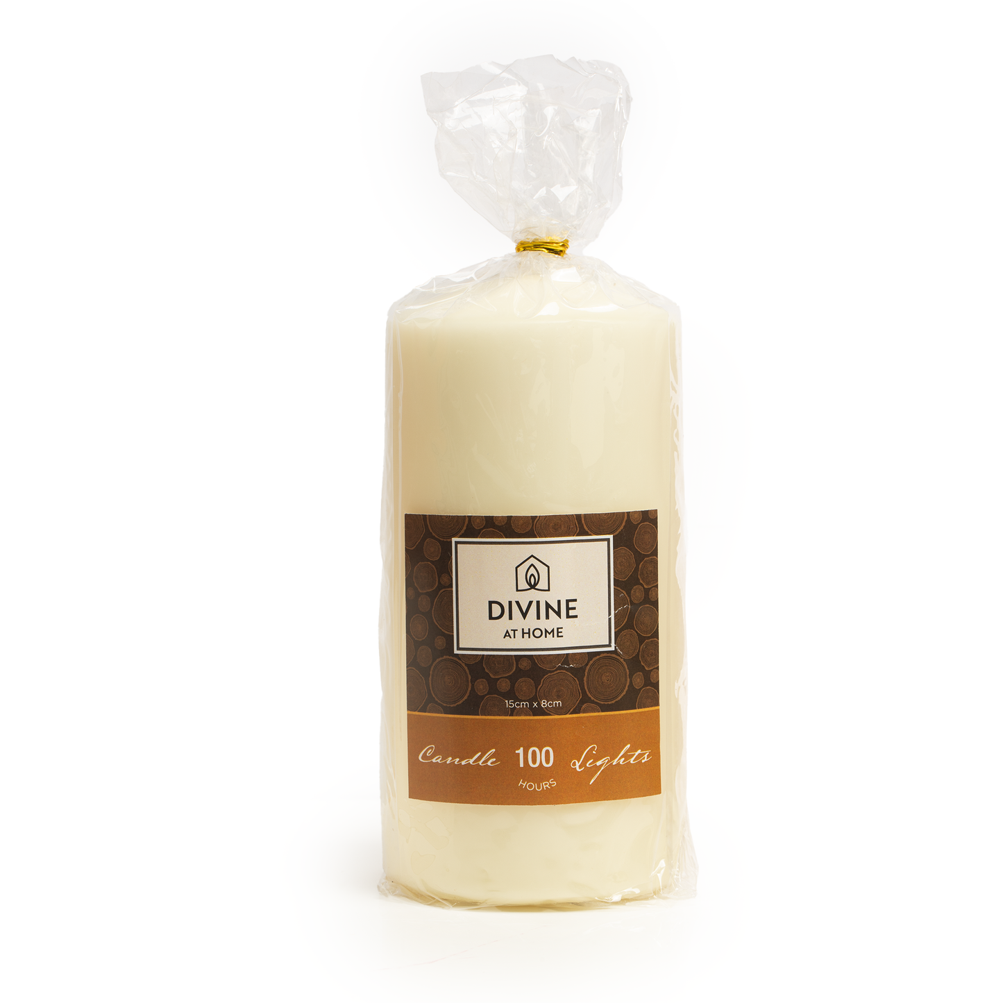 Unscented Church Pillar Candles (8 x 15cm)