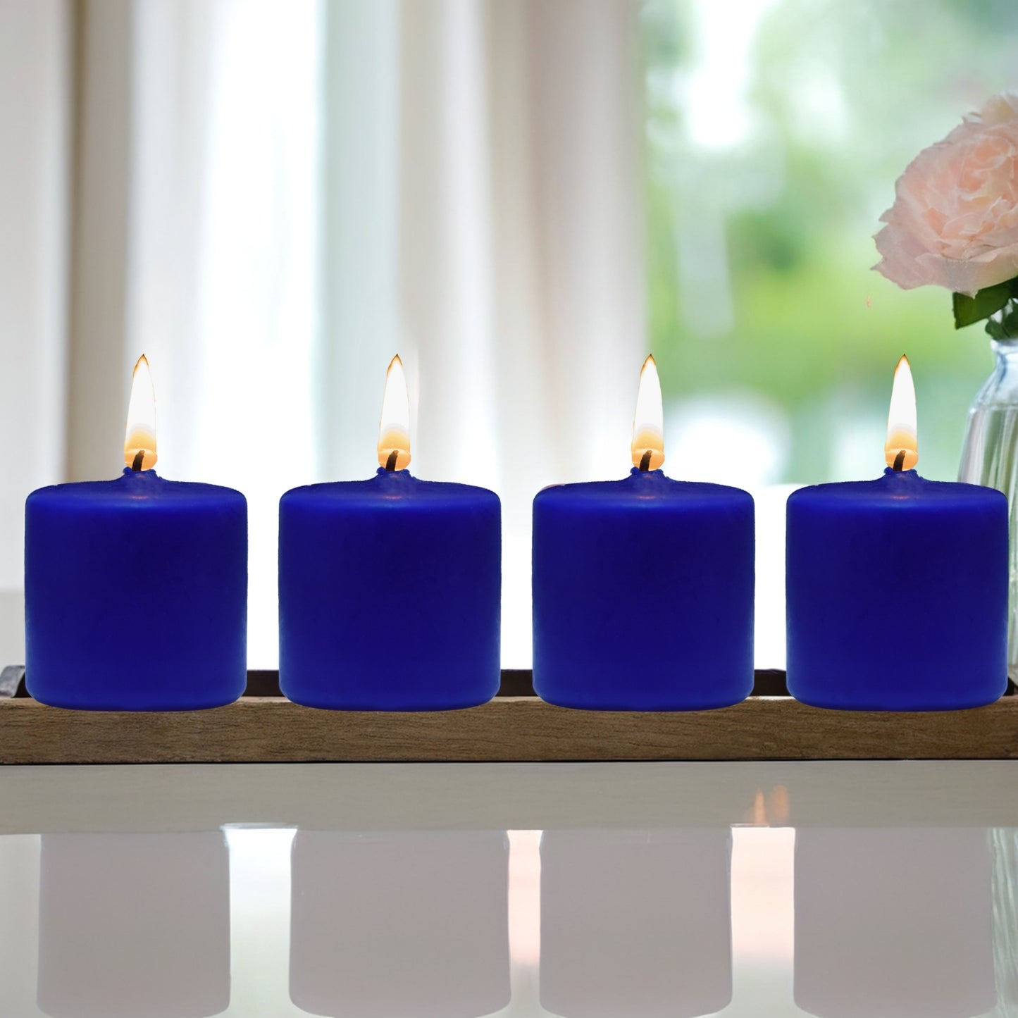 Scented Votive Candles – Pack of 4 | Smokeless & Slow-Burning | Mild Fragrance
