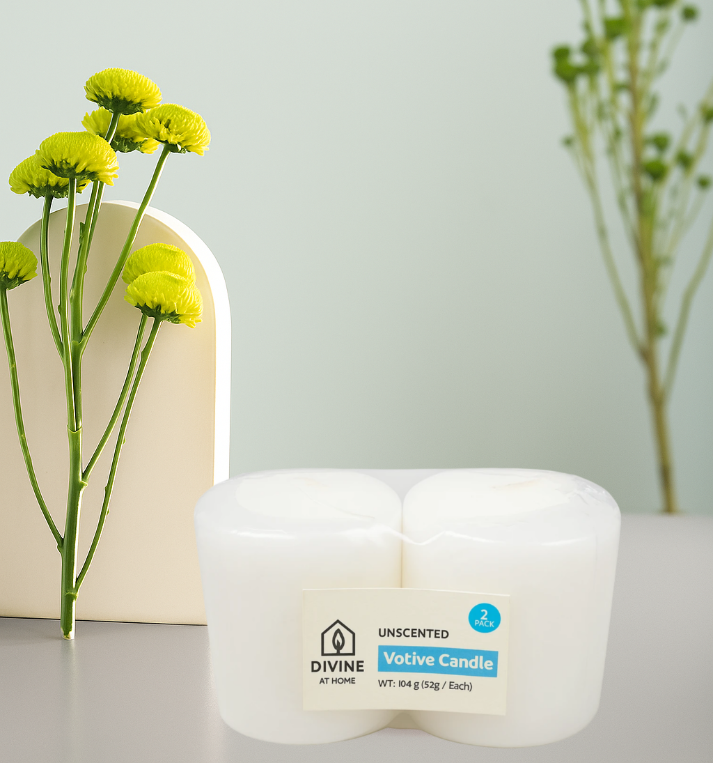 Everyday Candles – 52 gm Unscented Votive (2-Pack)