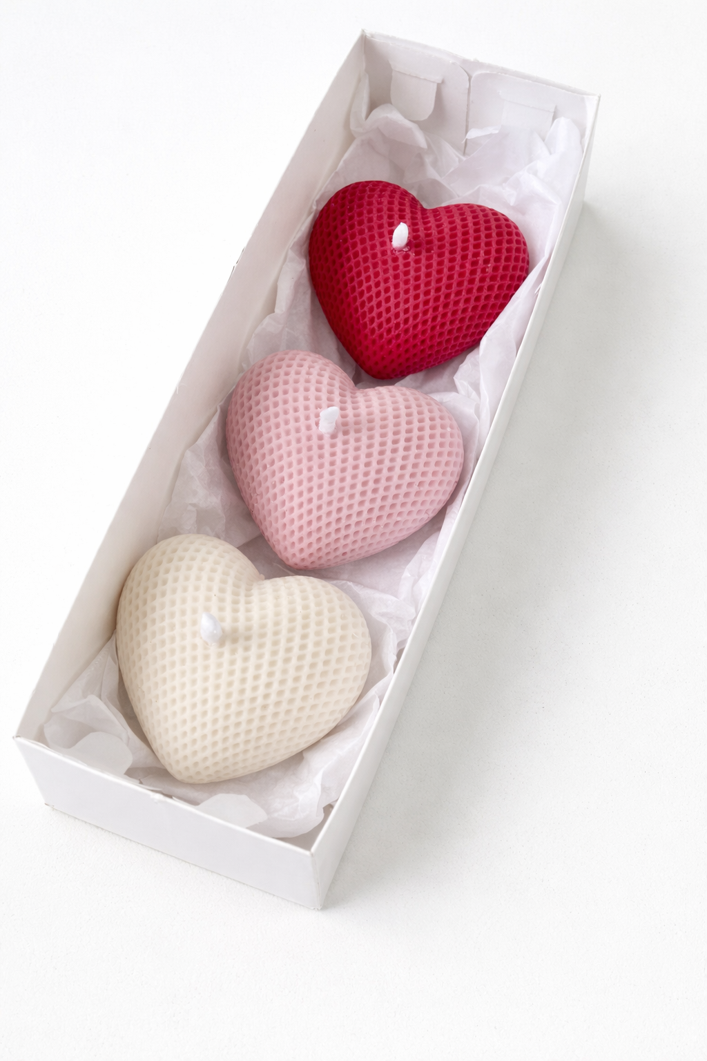 Valentine's Heart Scented Candles - PACK OF 3