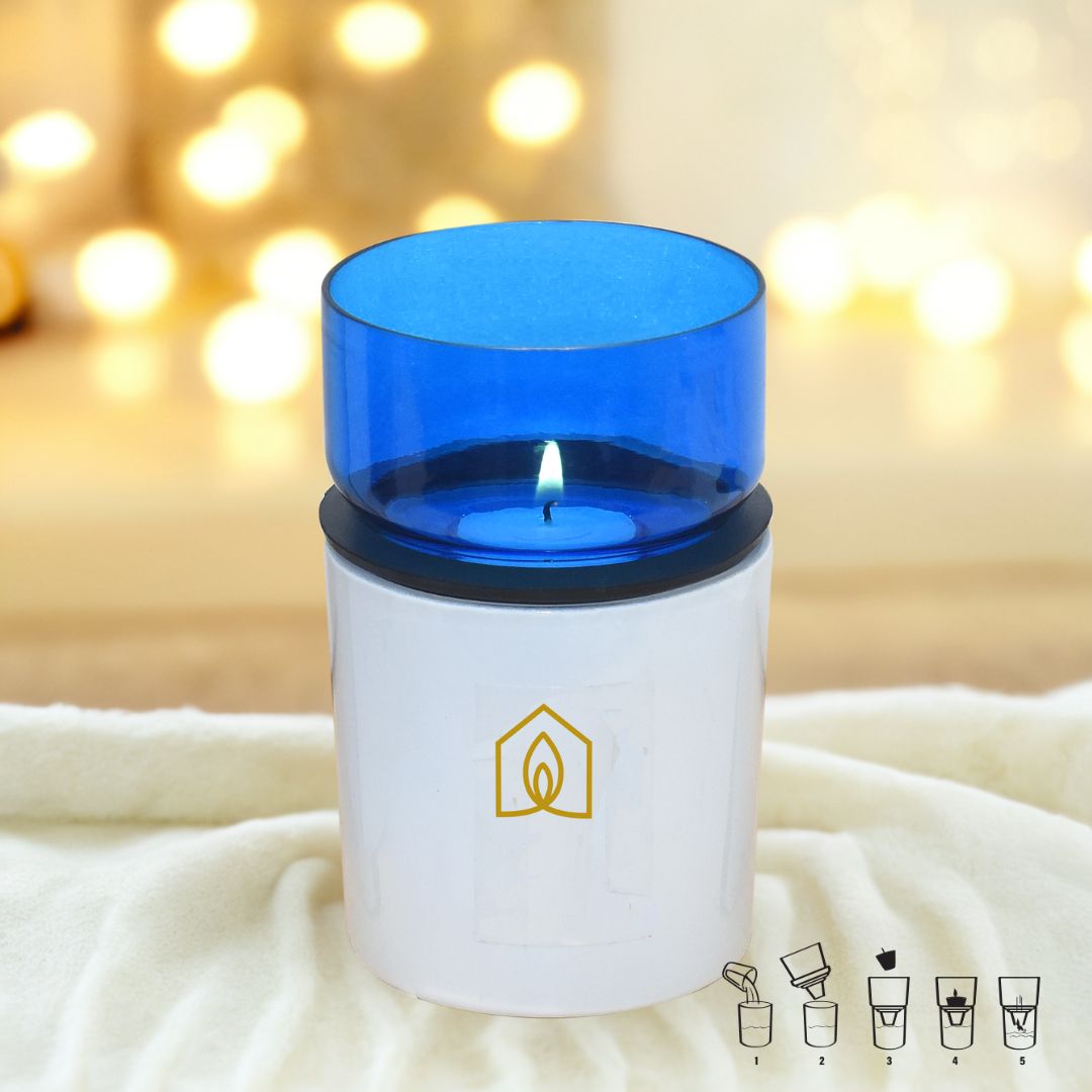 Divine at Home Non-distracting Unscented Meditation & Manifestation Candles – Elegant, Safe & Pure– 10 Candles & 1 Luxurious Holder