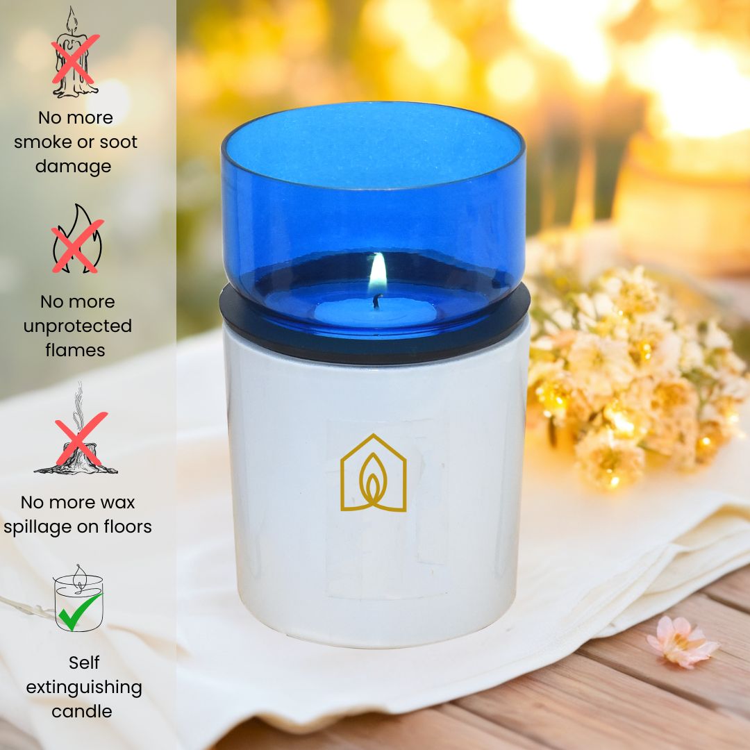 Divine at Home Non-distracting Unscented Meditation & Manifestation Candles – Elegant, Safe & Pure– 10 Candles & 1 Luxurious Holder