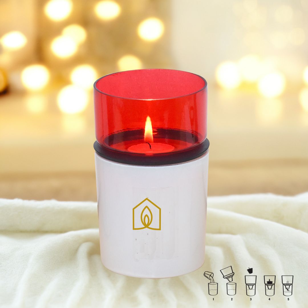 Divine at Home Non-distracting Unscented Meditation & Manifestation Candles – Elegant, Safe & Pure– 10 Candles & 1 Luxurious Holder