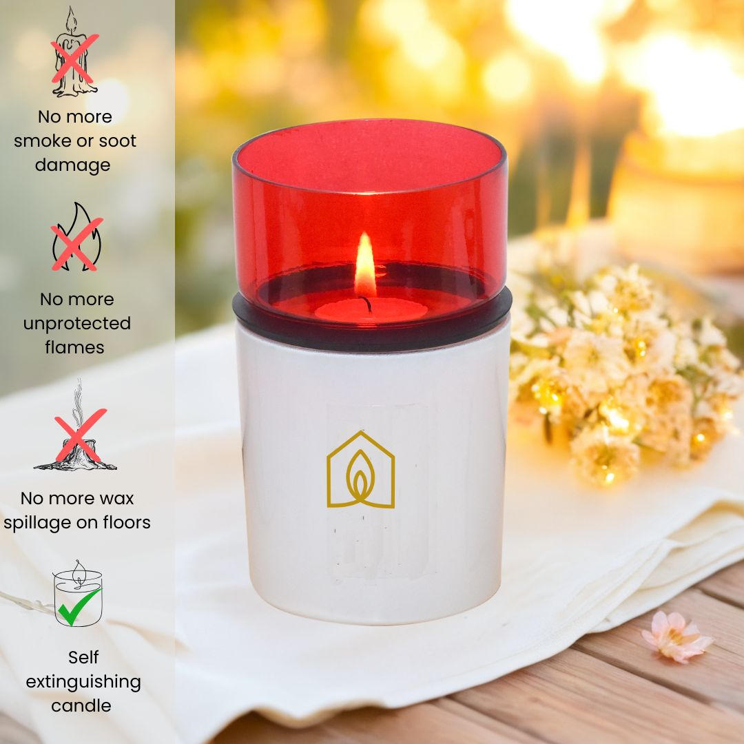 Divine at Home Non-distracting Unscented Meditation & Manifestation Candles – Elegant, Safe & Pure– 10 Candles & 1 Luxurious Holder
