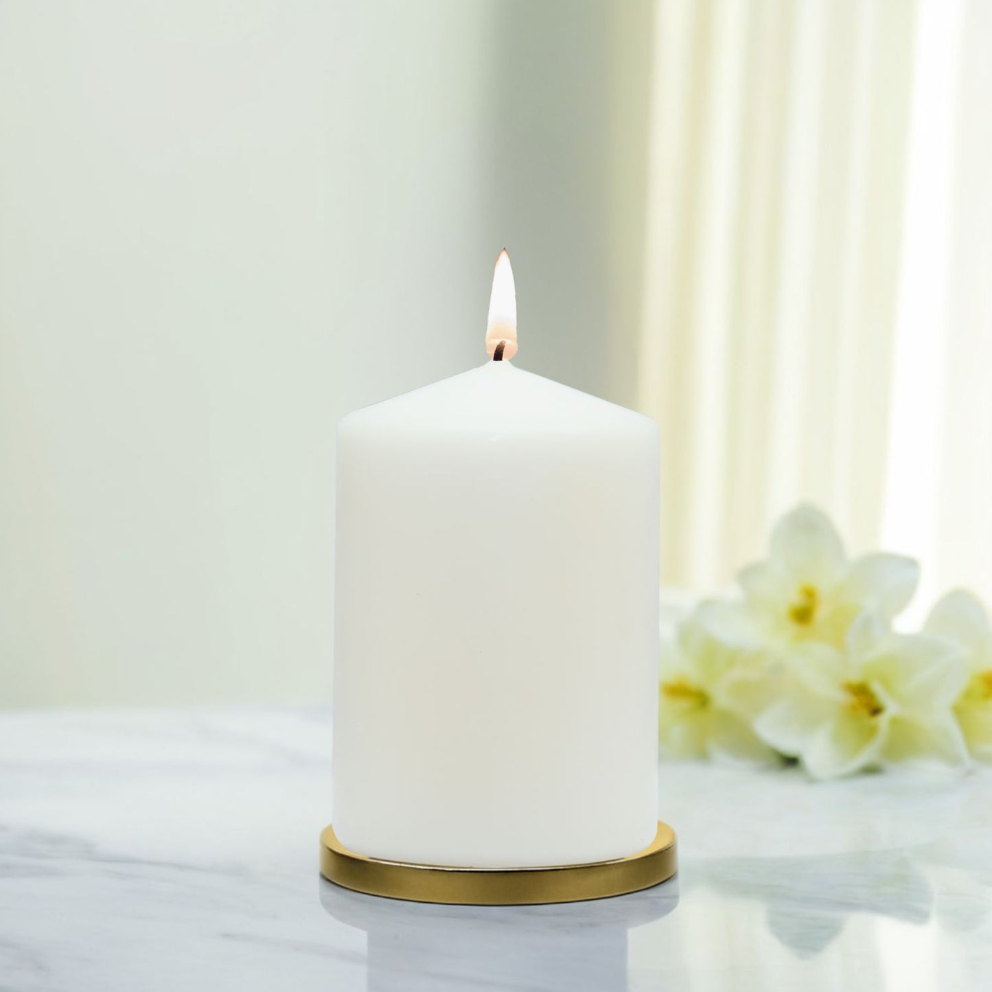 Unscented Church Pillar Candle – Pack of 1 (7x10cm), Refined Paraffin Wax
