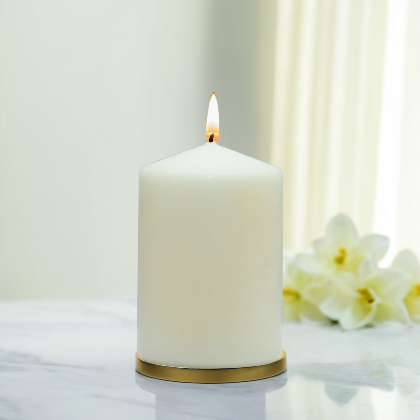 Unscented Church Pillar Candle – Pack of 1 (7x10cm), Refined Paraffin Wax