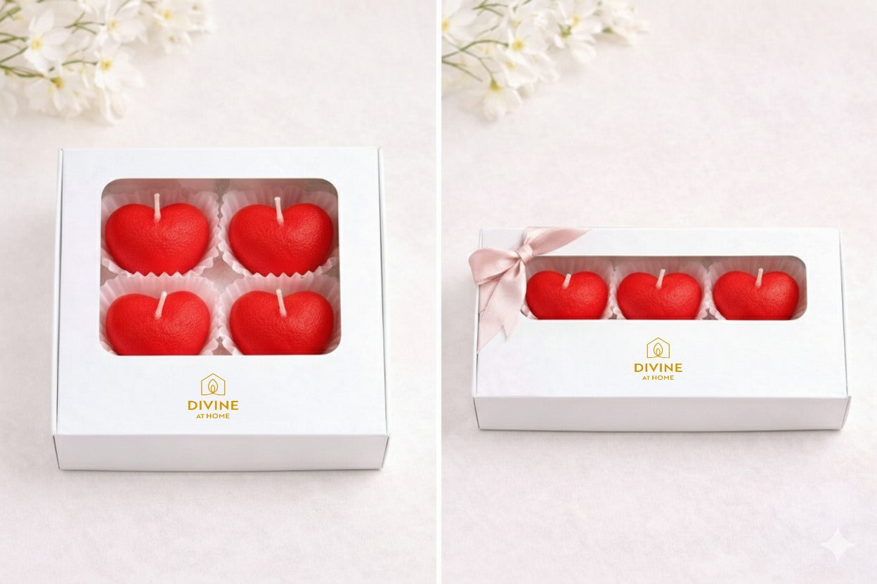 Valentine's Heart Scented Candles - PACK OF 9
