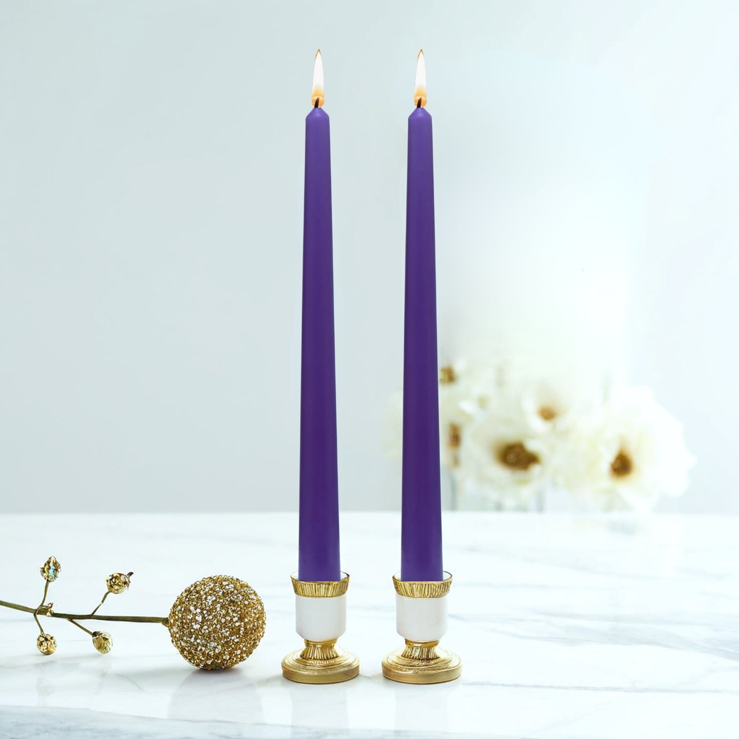 Taper Candles – Pack of 2 | Smokeless & Slow-Burning