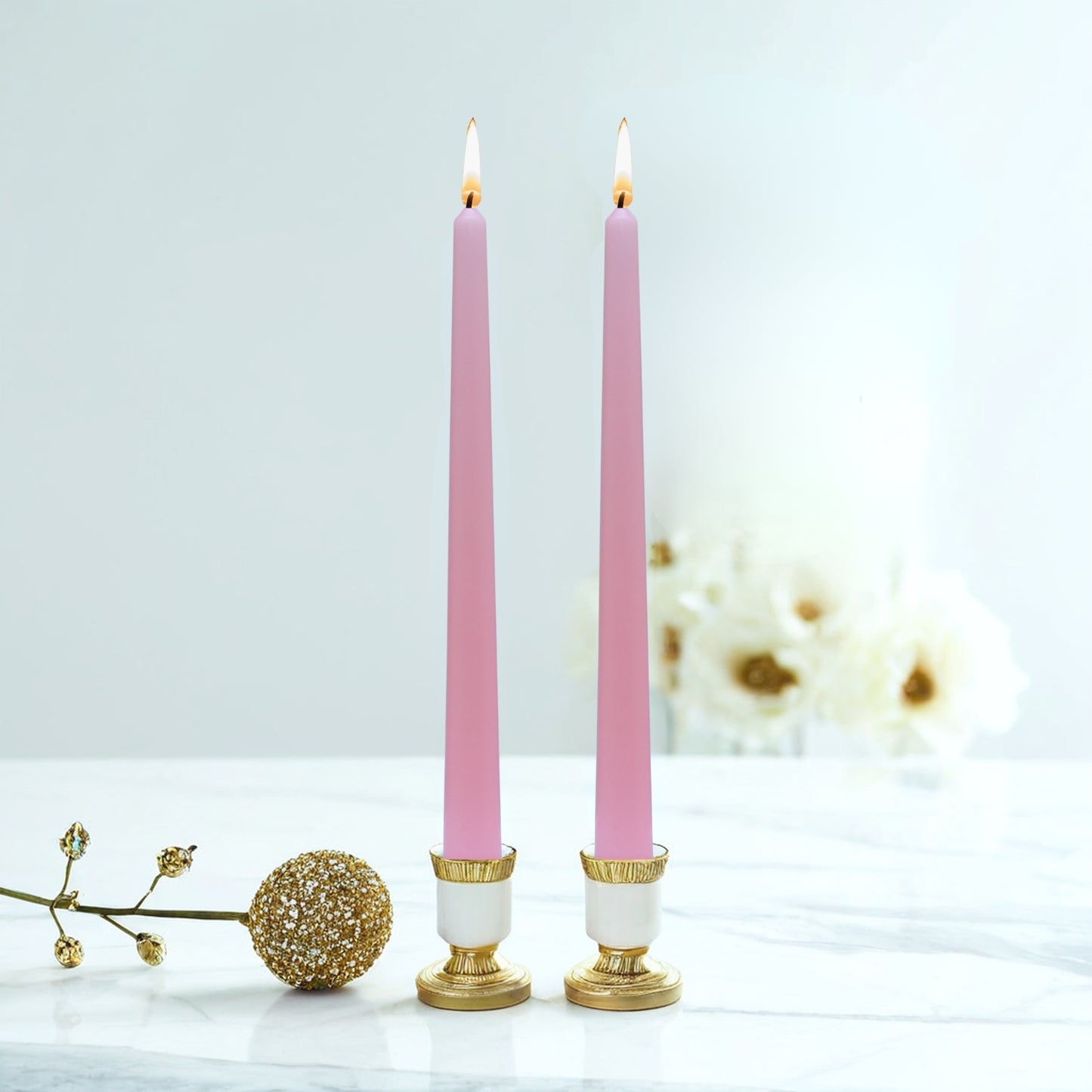 Taper Candles – Pack of 2 | Smokeless & Slow-Burning