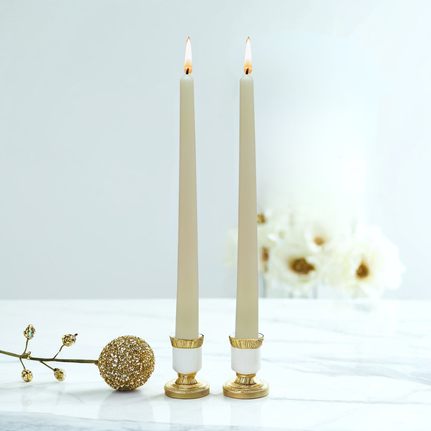 Taper Candles – Pack of 2 | Smokeless & Slow-Burning