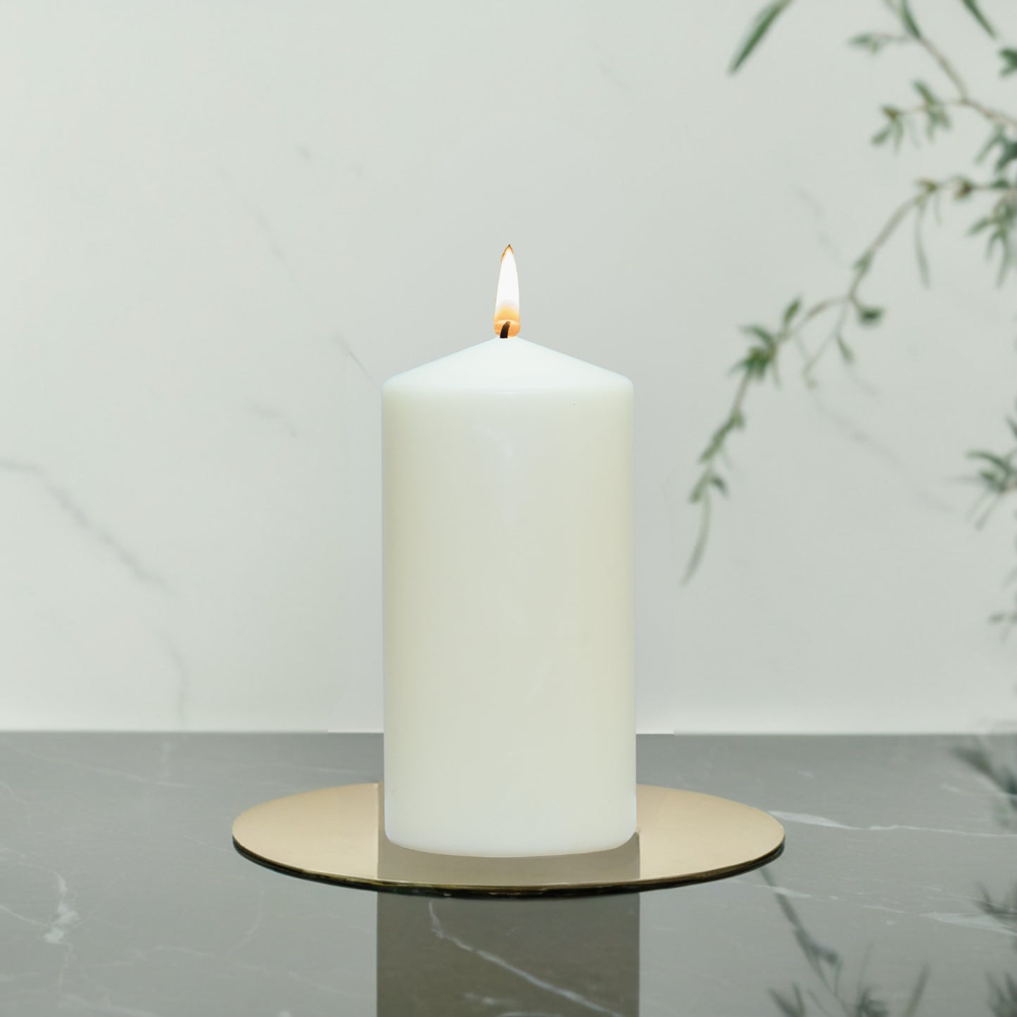 Unscented Church Pillar Candles (8 x 15cm)