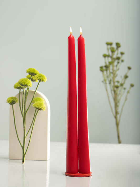 Taper Candles – Pack of 2 | Smokeless & Slow-Burning