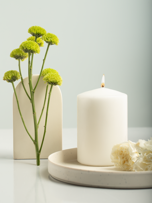 Unscented Church Pillar Candle – Pack of 1 (7x10cm), Refined Paraffin Wax