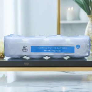 Scented Votive Candles – Pack of 4 | Smokeless & Slow-Burning | Mild Fragrance
