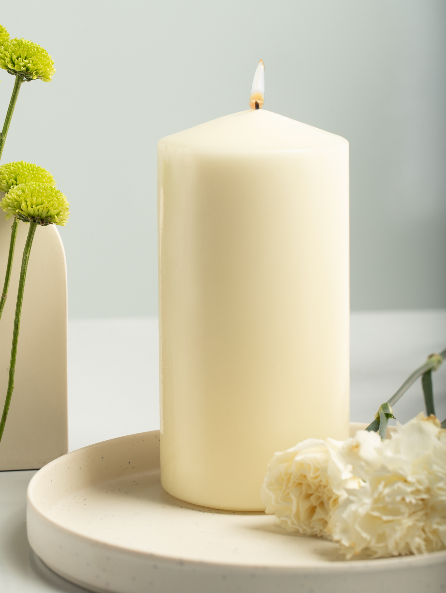 Unscented Church Pillar Candles (8 x 15cm)