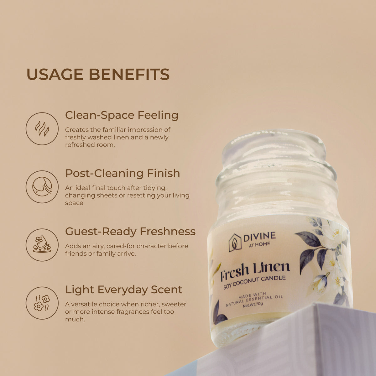 Fresh Linen - Aromatic Candle
