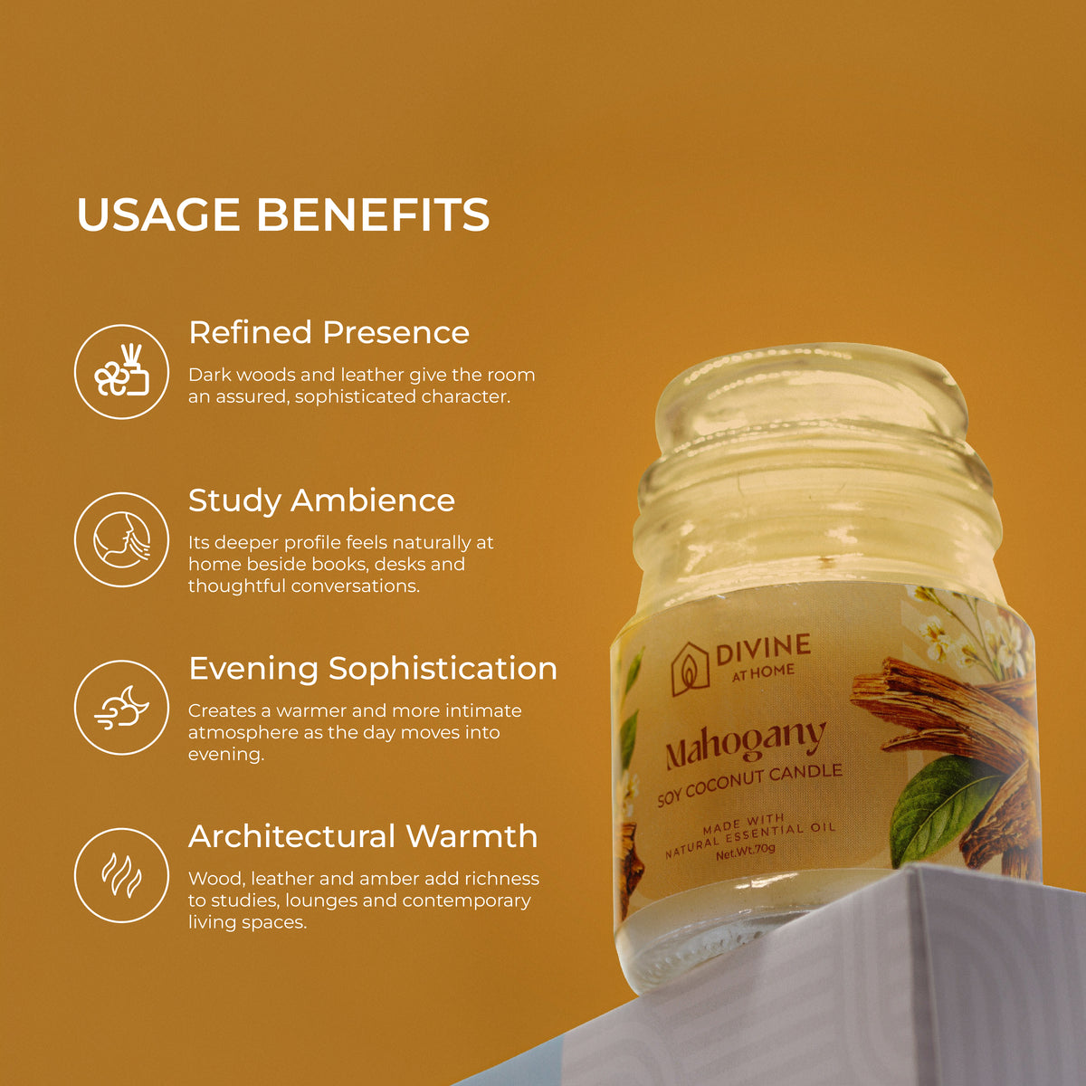 Mahogany - Aromatic Candle