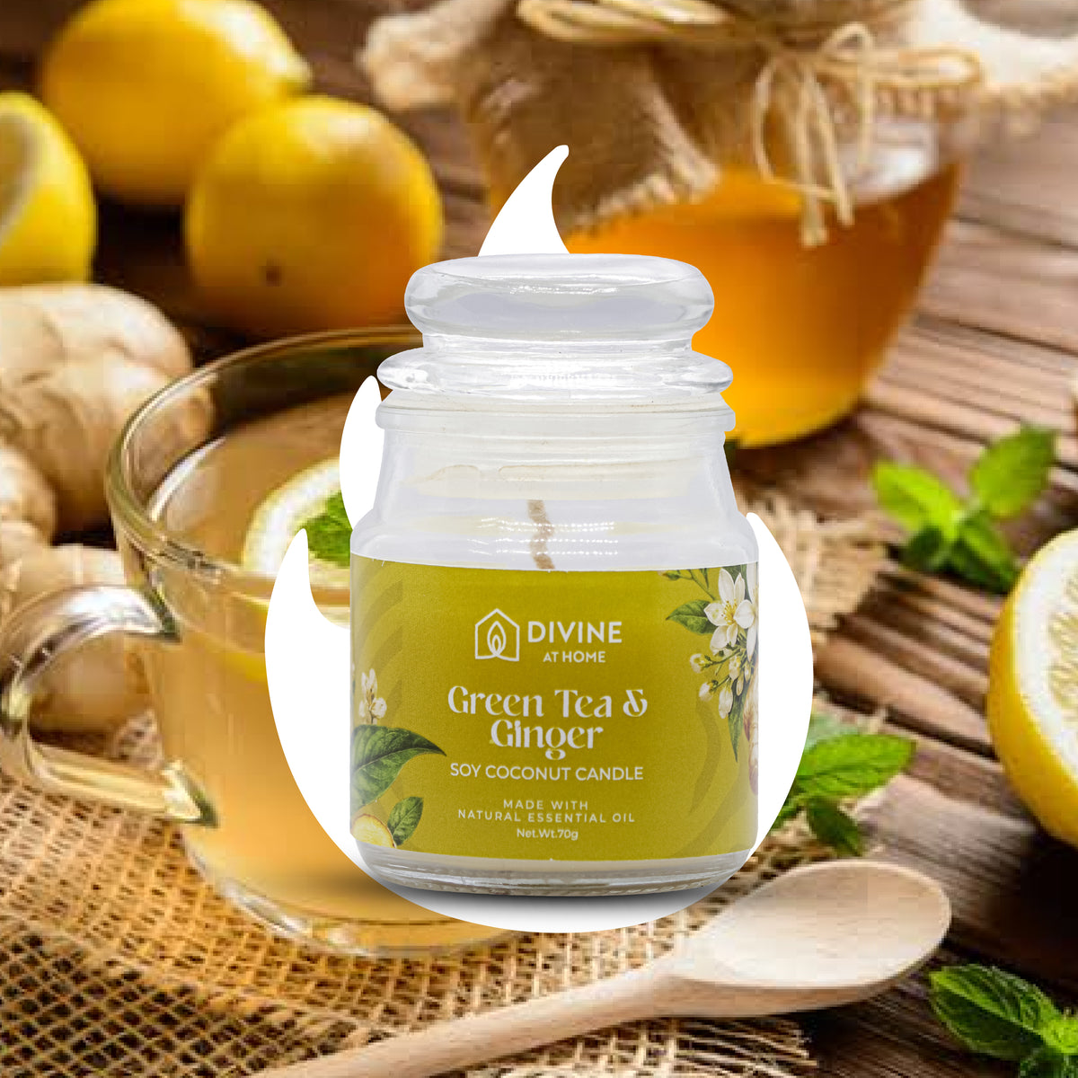 Green Tea & Ginger - Aromatic Candle