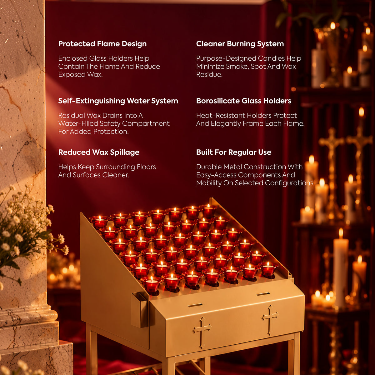 Church Candle System - Red