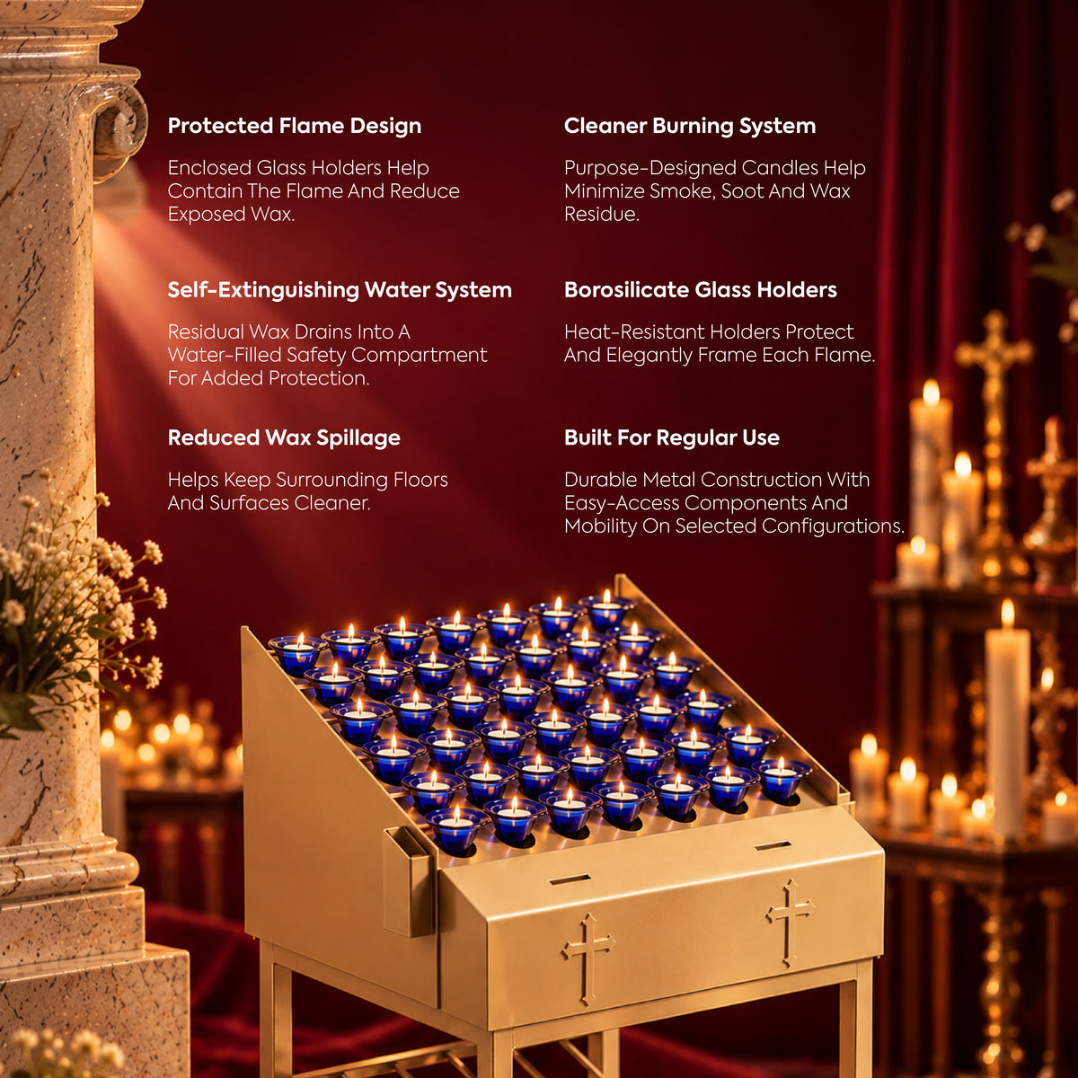 Church Candle System - Blue
