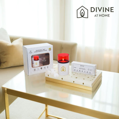 Divine at Home Non-distracting Unscented Meditation & Manifestation Candles – Elegant, Safe & Pure– 10 Candles & 1 Luxurious Holder