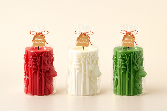 Reindeer Pillar Candle