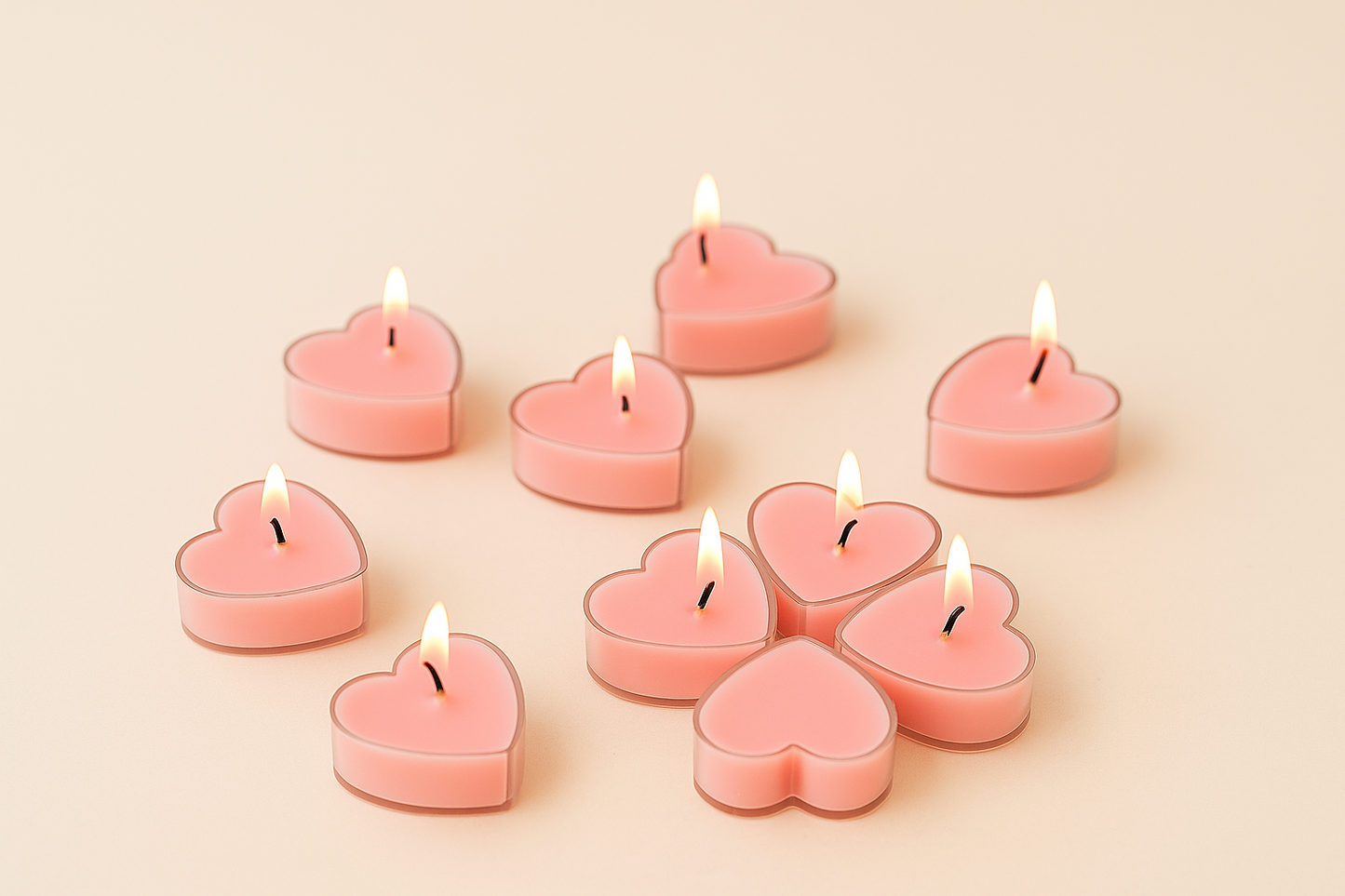 Valentine's Acrylic Scented T-lite Candle - PACK OF 10