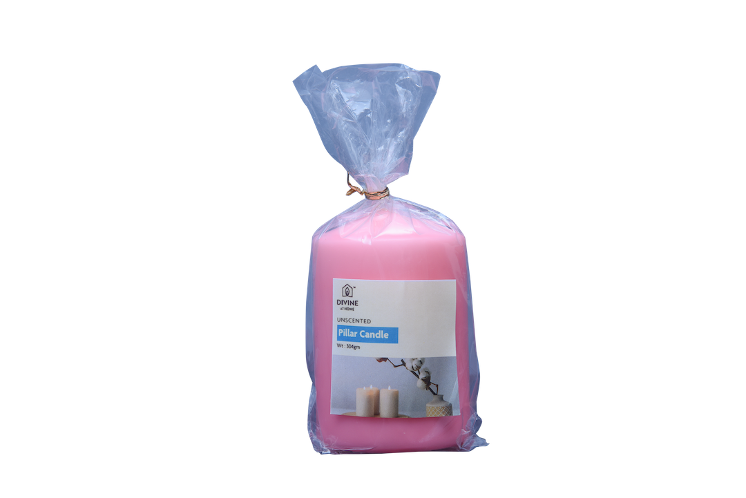 Pure Serenity Unscented Church Pillar Candle (100 Hours Glow)