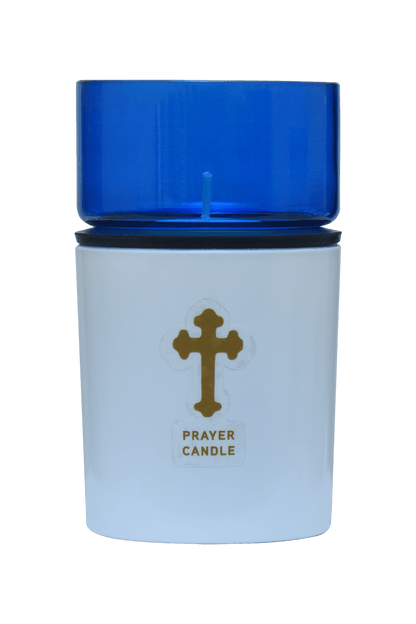 St. Michael’s Smokeless Elegant Prayer Candle System with Wind Protector (10 Candles & 1 Luxurious Holder)