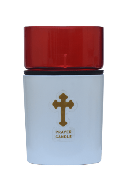 St. Michael’s Smokeless Elegant Prayer Candle System with Wind Protector (10 Candles & 1 Luxurious Holder)