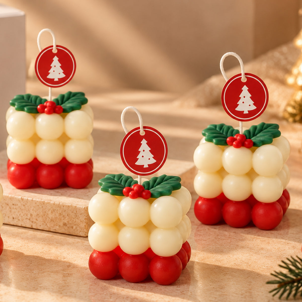 CHRISTMAS BUBBLE CANDLE