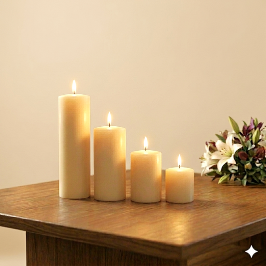 Unscented Church Pillar Candle