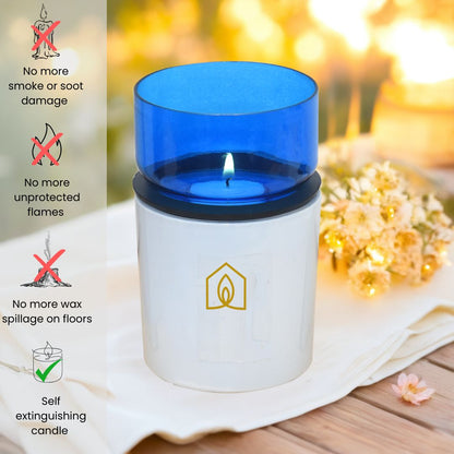 Divine at Home Non-distracting Unscented Meditation & Manifestation Candles – Elegant, Safe & Pure– 10 Candles & 1 Luxurious Holder