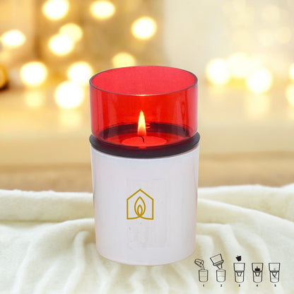 Divine at Home Non-distracting Unscented Meditation & Manifestation Candles – Elegant, Safe & Pure– 10 Candles & 1 Luxurious Holder