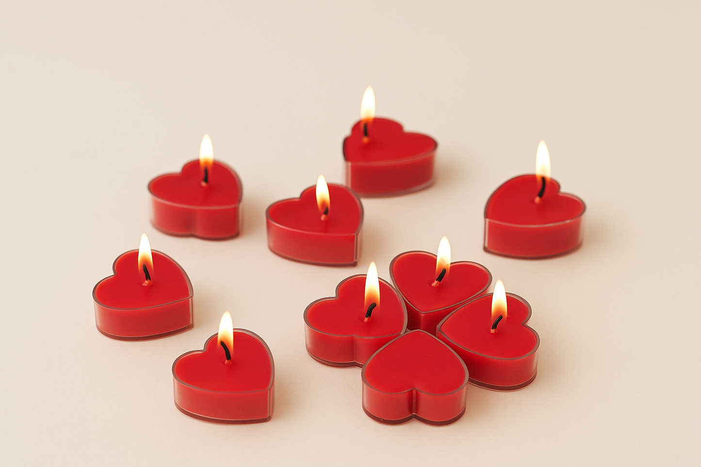 Valentine's Acrylic Scented T-lite Candle - PACK OF 10