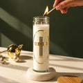 Unscented Glass Church Pillar Candle –300g