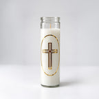Unscented Glass Church Pillar Candle –300g