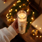 Unscented Glass Church Pillar Candle –300g