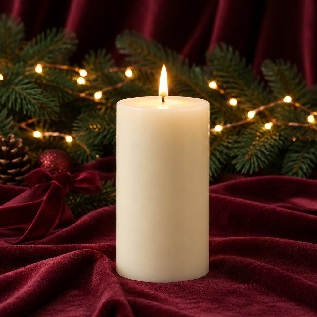 Unscented Church Pillar Candles (8 x 15cm)