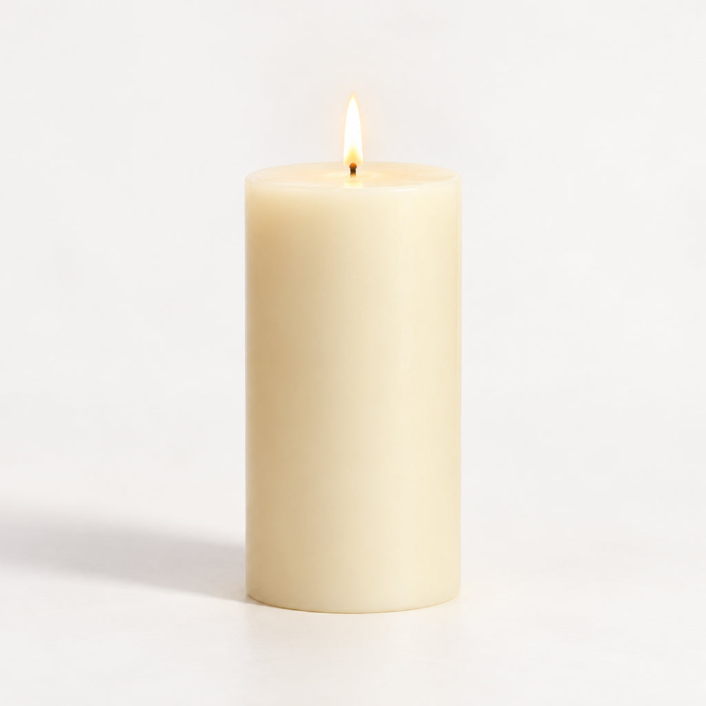 Unscented Church Pillar Candles (8 x 15cm)