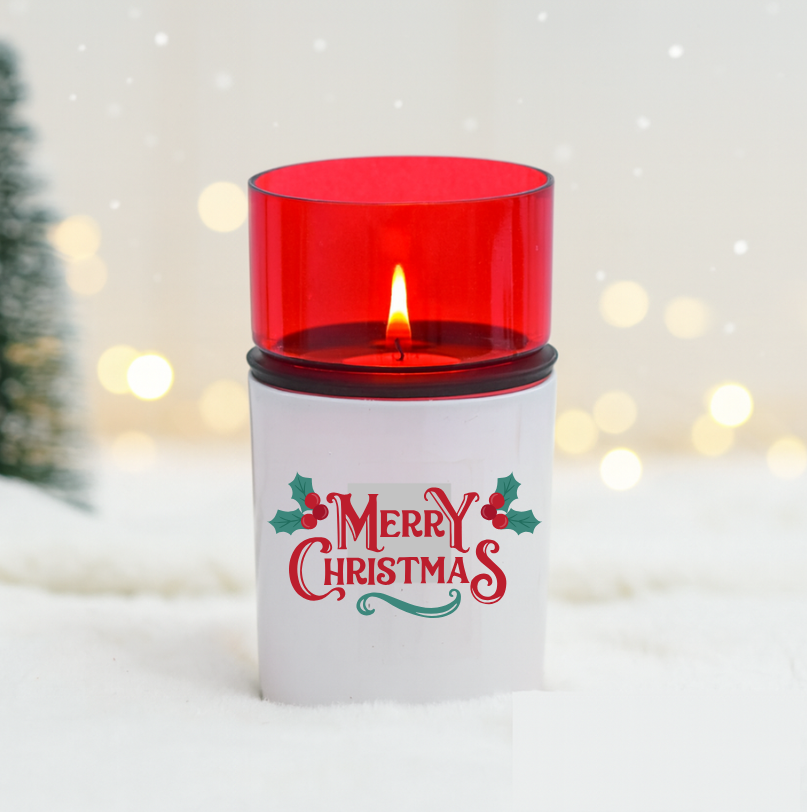 Christmas Manifestation Candles – Elegant, Safe & Pure – 10 Candles & 1 Luxurious Holder